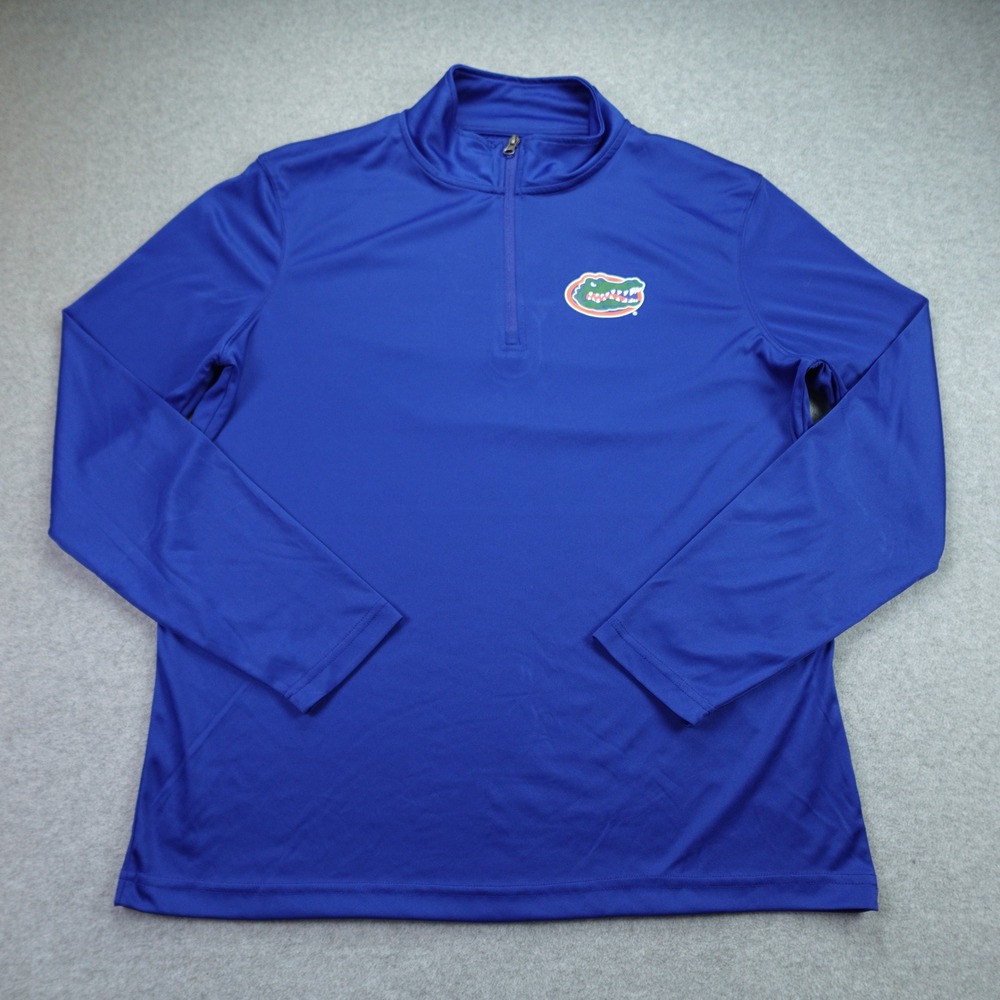 Florida Gators Pullover Mens Large Blue Athletic 1/4 Zip NCAA Gear Captivating